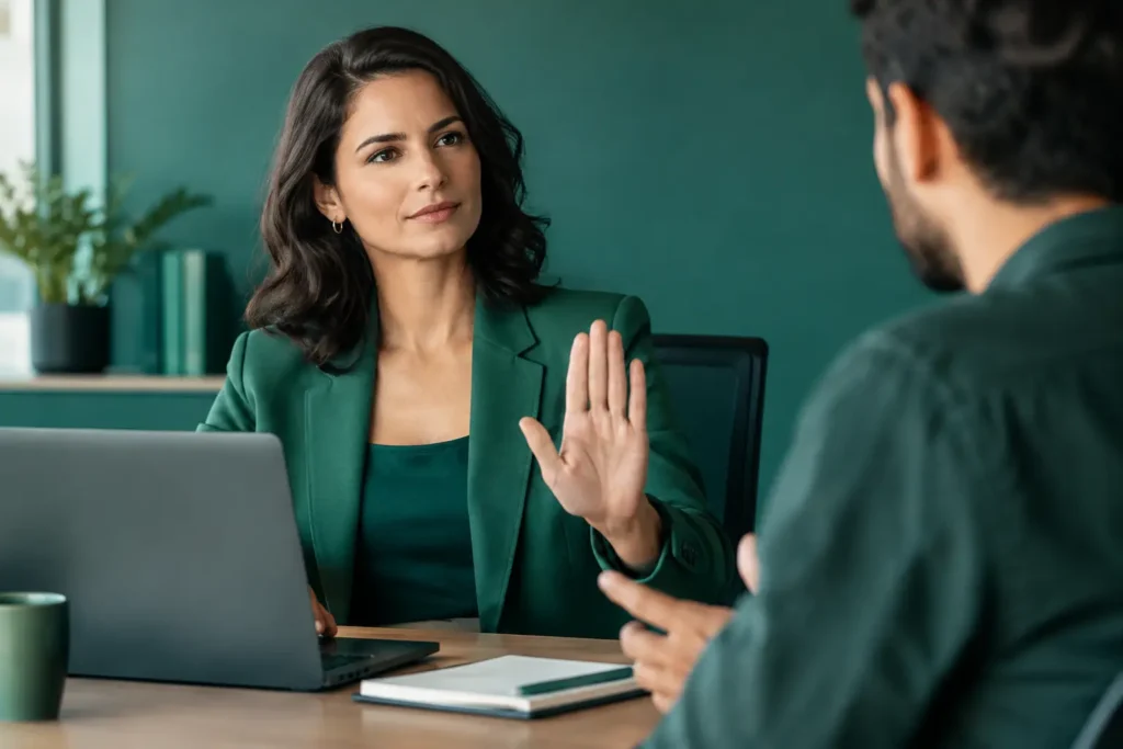 Como comunicar limites no trabalho com firmeza